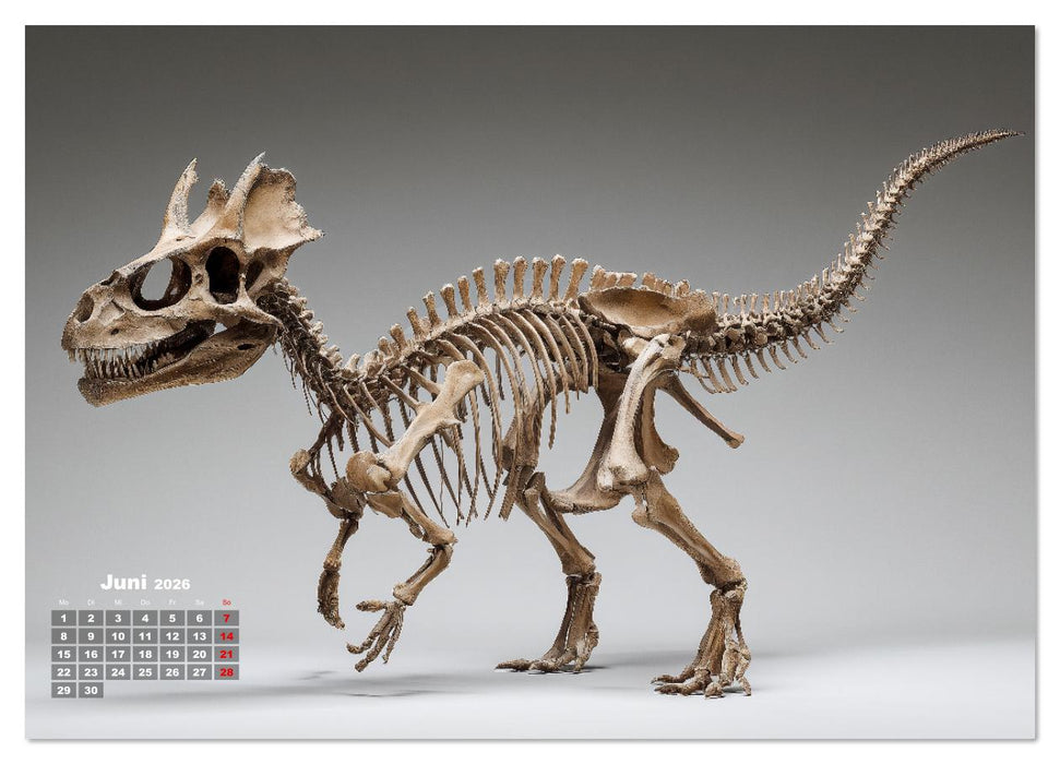 Knochen der Giganten - Dinosaurier im Porträt (CALVENDO Premium Wandkalender 2026)