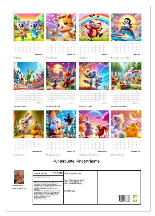 Kunterbunte Kinderträume (CALVENDO Wandkalender 2026)