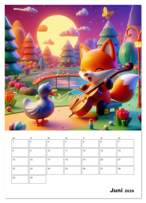 Kunterbunte Kinderträume (CALVENDO Premium Wandkalender 2026)
