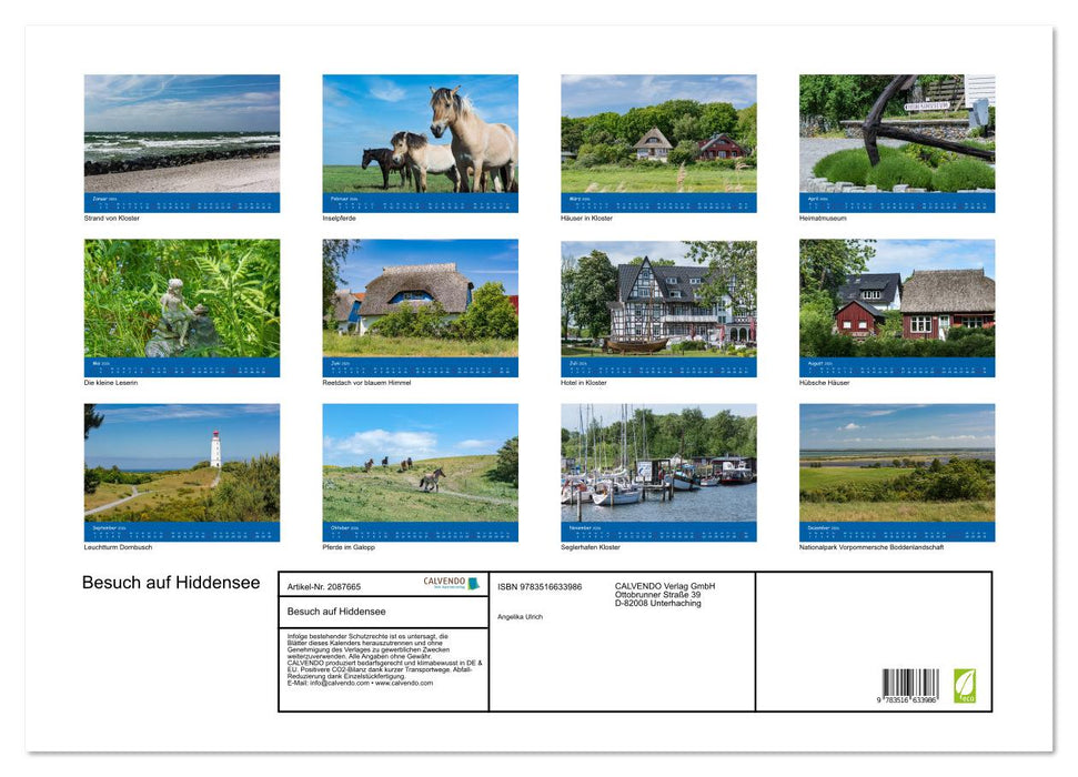 Besuch auf Hiddensee (CALVENDO Wandkalender 2026)