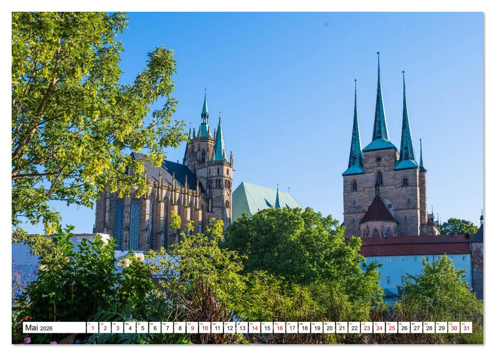 Romantisches Erfurt - Bilder einer Stadt voller Geschichte (CALVENDO Wandkalender 2026)