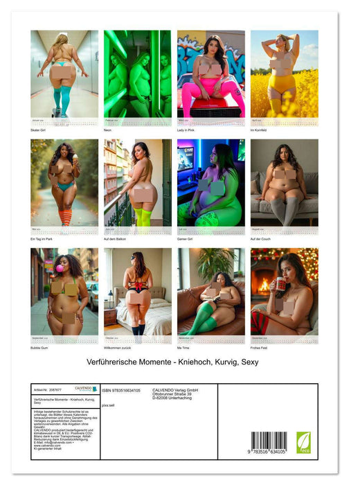Verführerische Momente - Kniehoch, Kurvig, Sexy (CALVENDO Premium Wandkalender 2026)