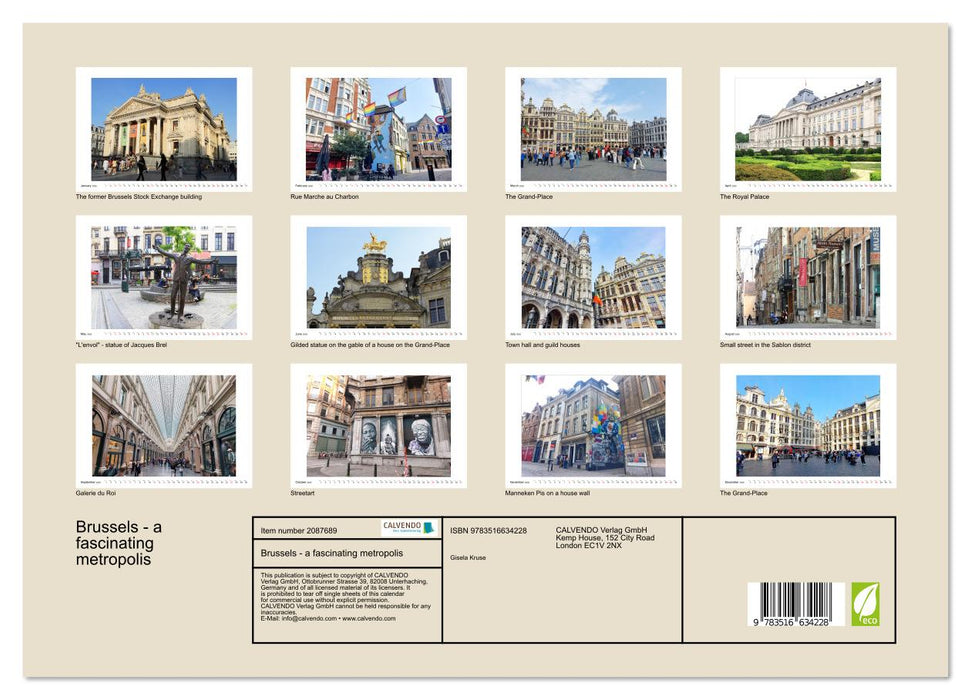 Brussels - a fascinating metropolis (CALVENDO Premium-Calendar 2026)