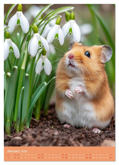 Golden Hamster Snapshots (CALVENDO Premium-Calendar 2026)
