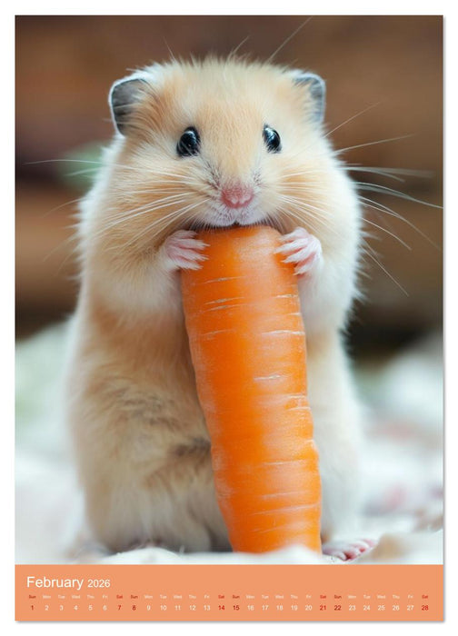 Golden Hamster Snapshots (CALVENDO Premium-Calendar 2026)