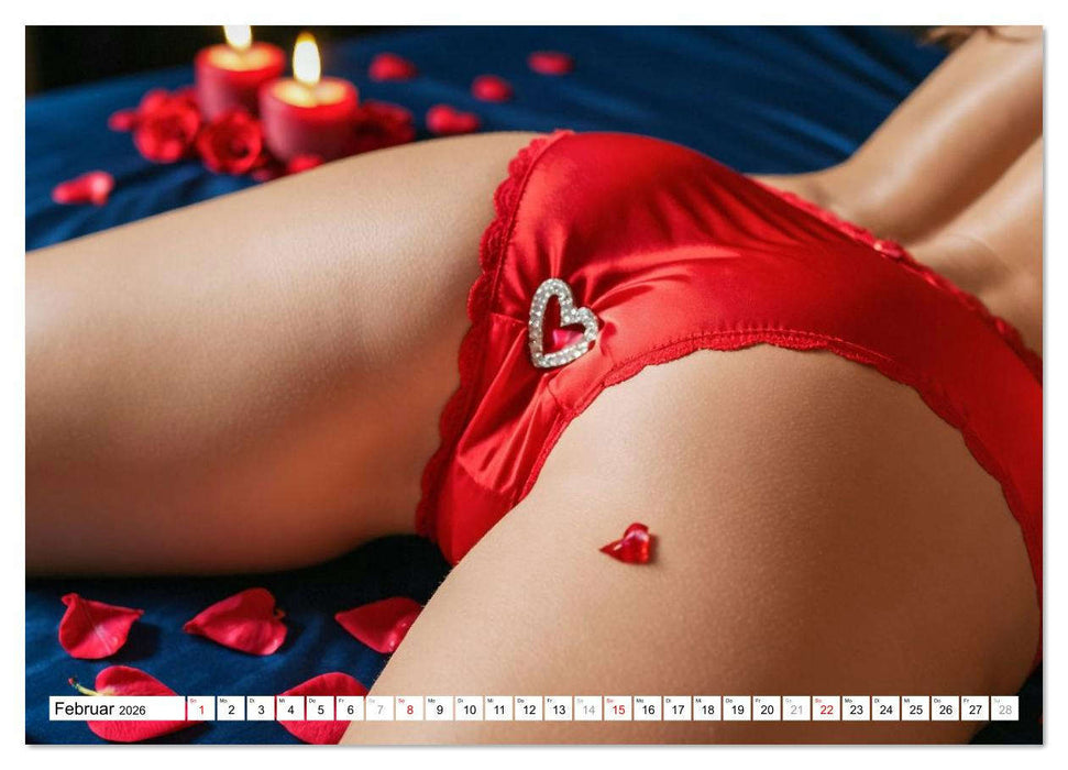 Höschenzeit - Nackte Frauen in verführerischer Unterwäsche (CALVENDO Wandkalender 2026)