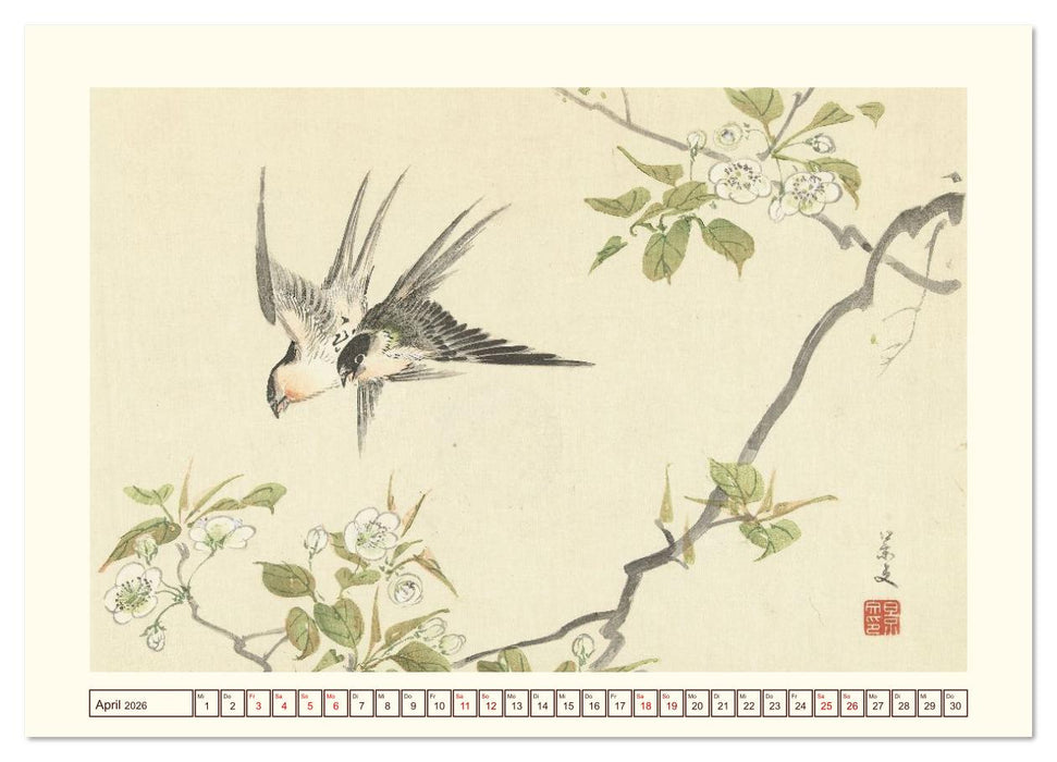 Blüte und Feder (CALVENDO Wandkalender 2026)