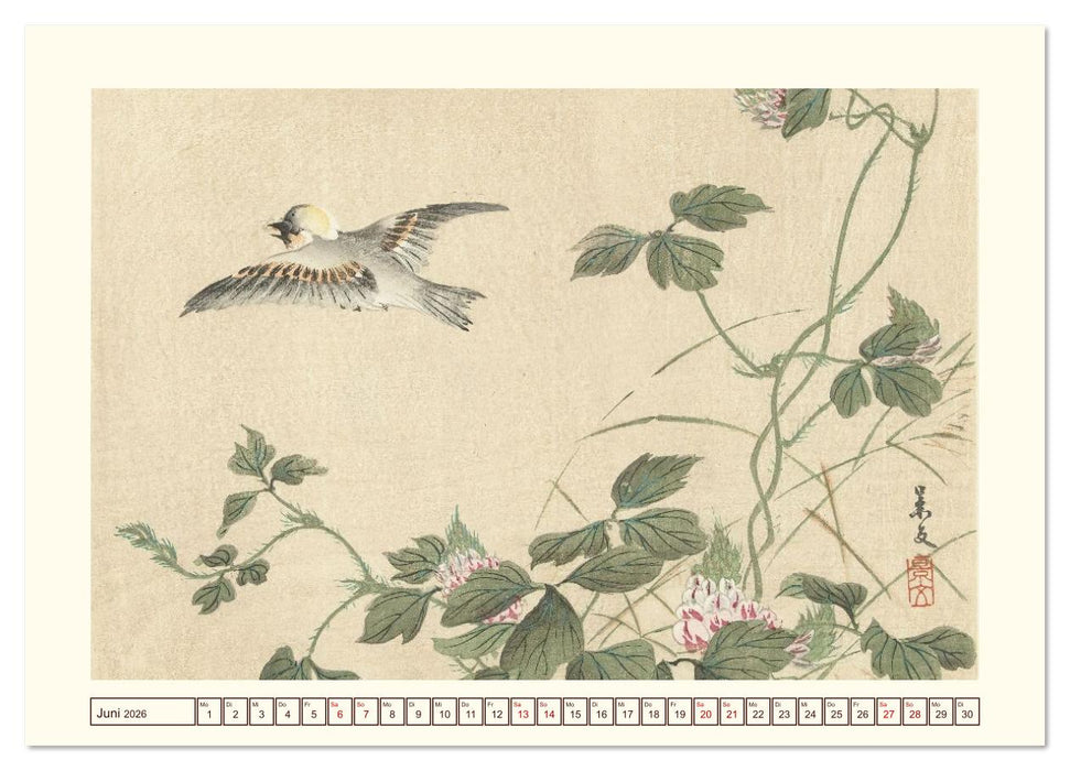 Blüte und Feder (CALVENDO Premium Wandkalender 2026)