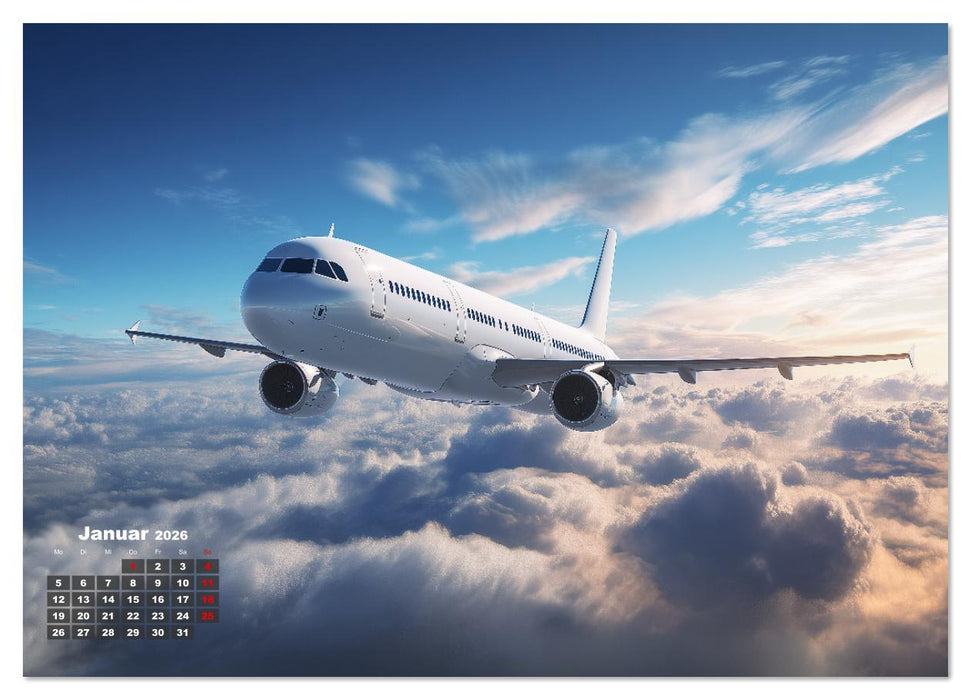 Flugzeuge hautnah - Flugzeugkalender für Flugzeugliebhaber (CALVENDO Premium Wandkalender 2026)