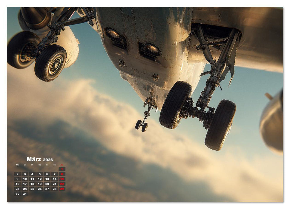 Flugzeuge hautnah - Flugzeugkalender für Flugzeugliebhaber (CALVENDO Premium Wandkalender 2026)