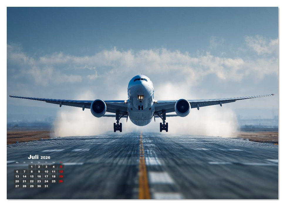 Flugzeuge hautnah - Flugzeugkalender für Flugzeugliebhaber (CALVENDO Premium Wandkalender 2026)