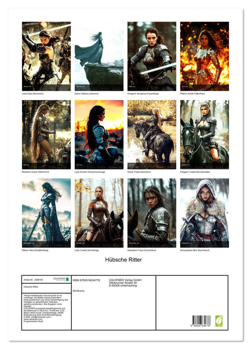 Hübsche Ritter (CALVENDO Wandkalender 2026)