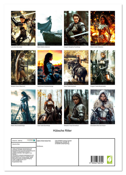 Hübsche Ritter (CALVENDO Premium Wandkalender 2026)