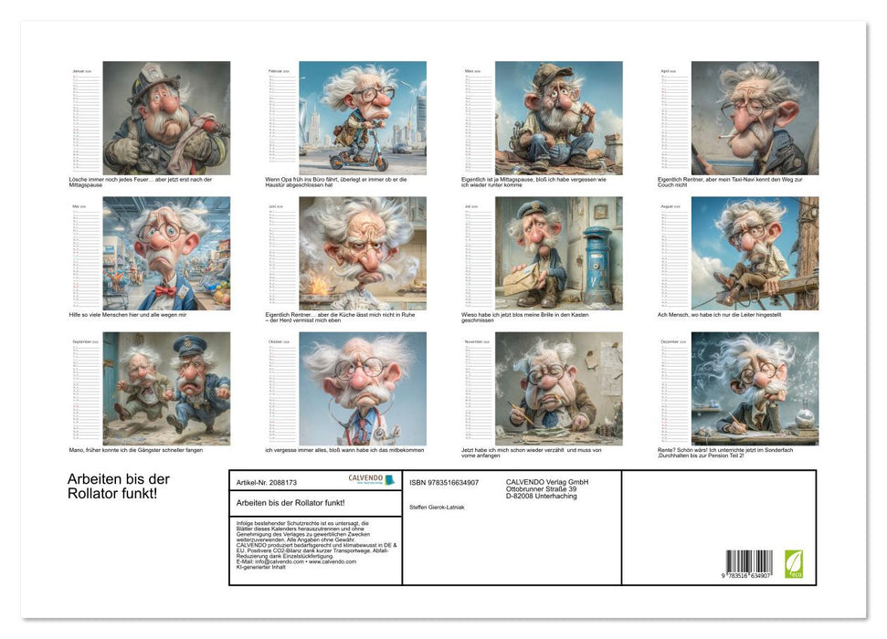 Arbeiten bis der Rollator funkt! (CALVENDO Wandkalender 2026)
