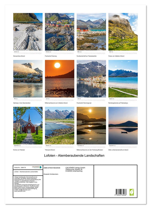 Lofoten - Atemberaubende Landschaften (CALVENDO Wandkalender 2026)