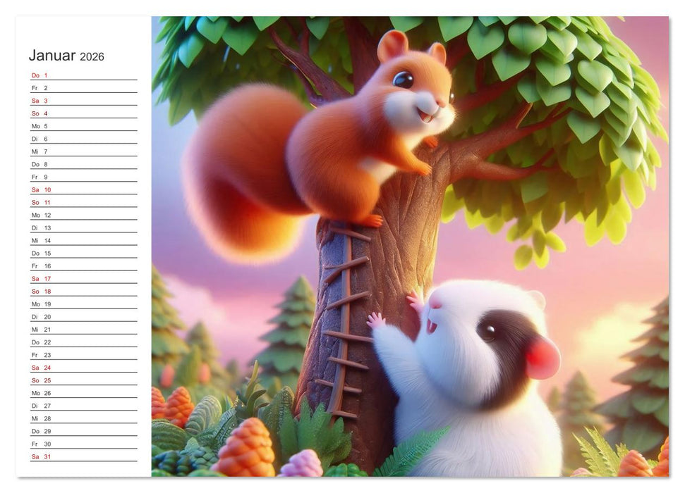 Knuddel und Kuschel (CALVENDO Wandkalender 2026)