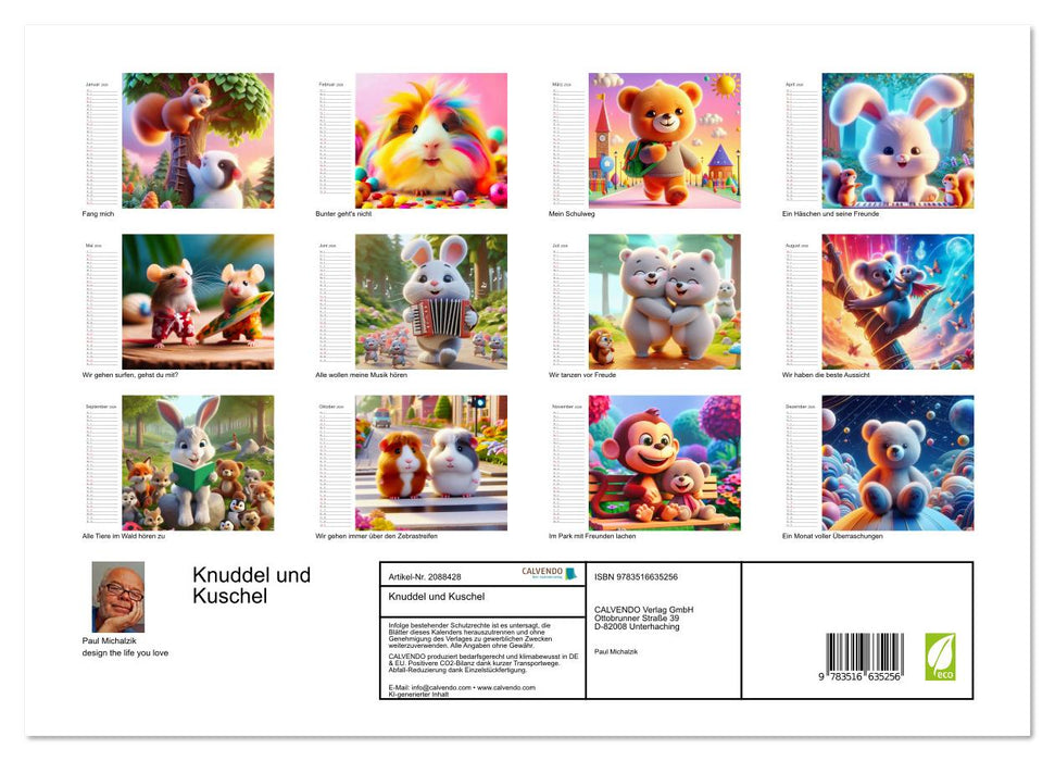 Knuddel und Kuschel (CALVENDO Premium Wandkalender 2026)