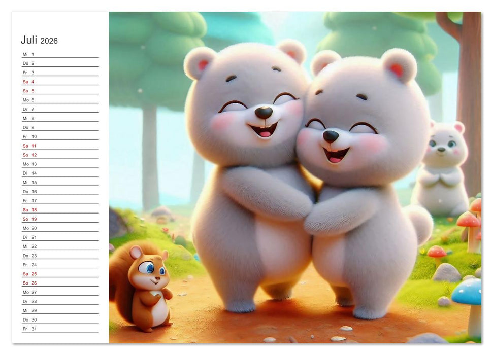 Knuddel und Kuschel (CALVENDO Premium Wandkalender 2026)