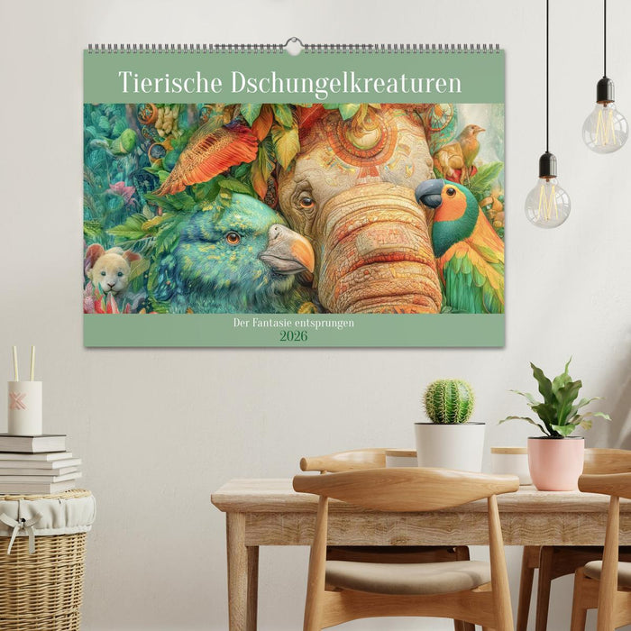 Tierische Dschungelkreaturen - Der Fantasie entsprungen (CALVENDO Wandkalender 2026)