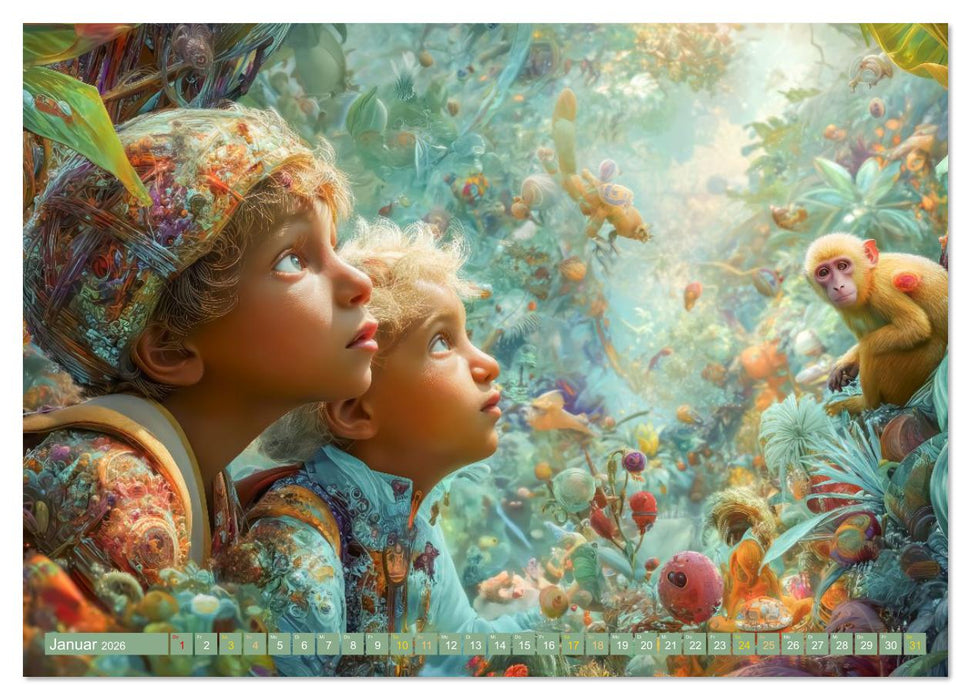 Tierische Dschungelkreaturen - Der Fantasie entsprungen (CALVENDO Wandkalender 2026)