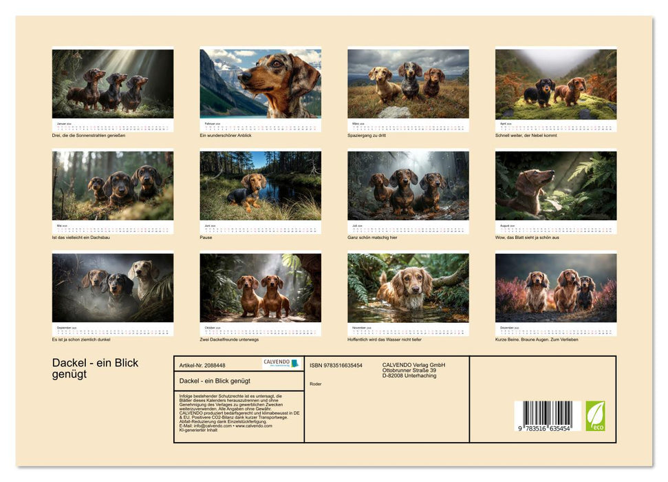 Dackel - ein Blick genügt (CALVENDO Premium Wandkalender 2026)