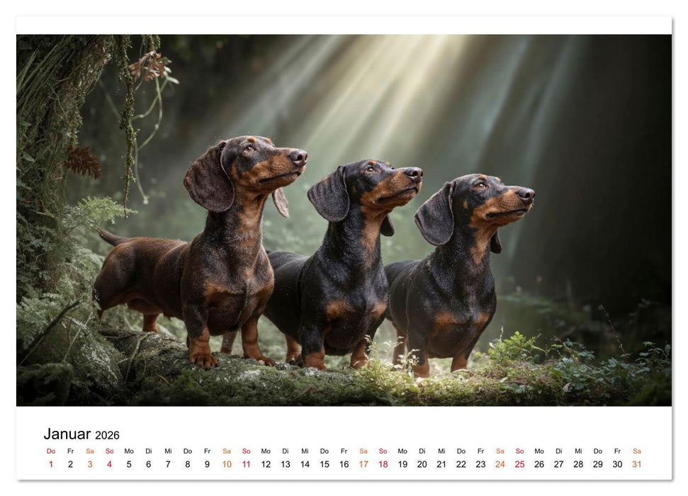 Dackel - ein Blick genügt (CALVENDO Premium Wandkalender 2026)