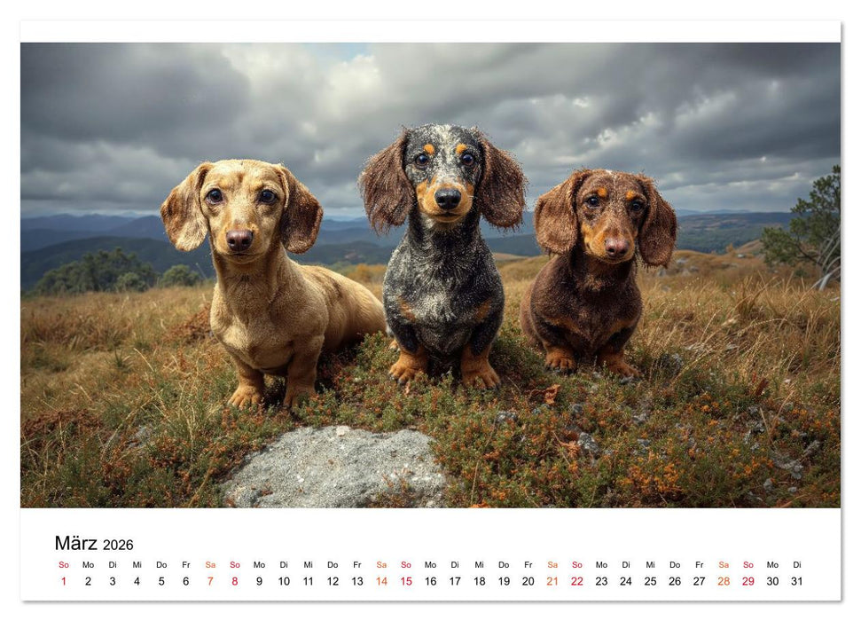 Dackel - ein Blick genügt (CALVENDO Premium Wandkalender 2026)