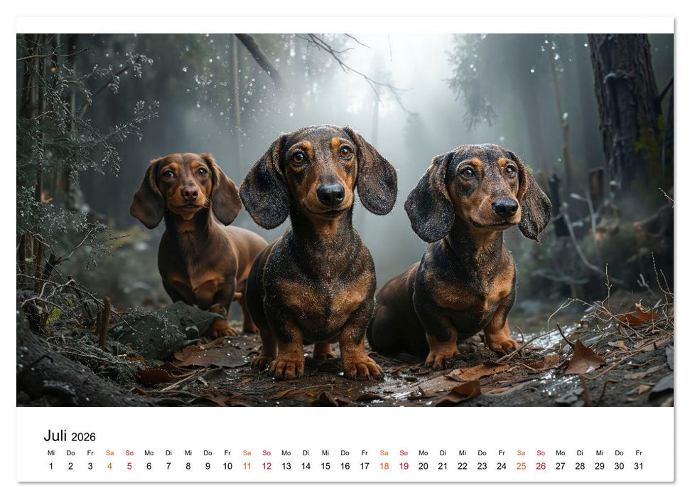Dackel - ein Blick genügt (CALVENDO Premium Wandkalender 2026)