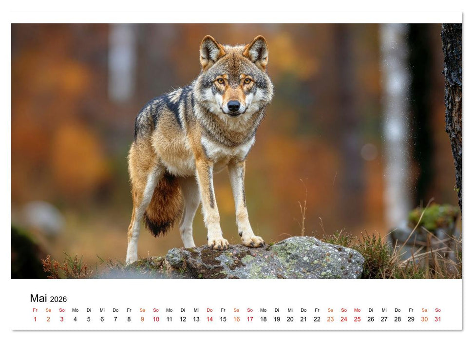 Im Reich der Wölfe (CALVENDO Wandkalender 2026)