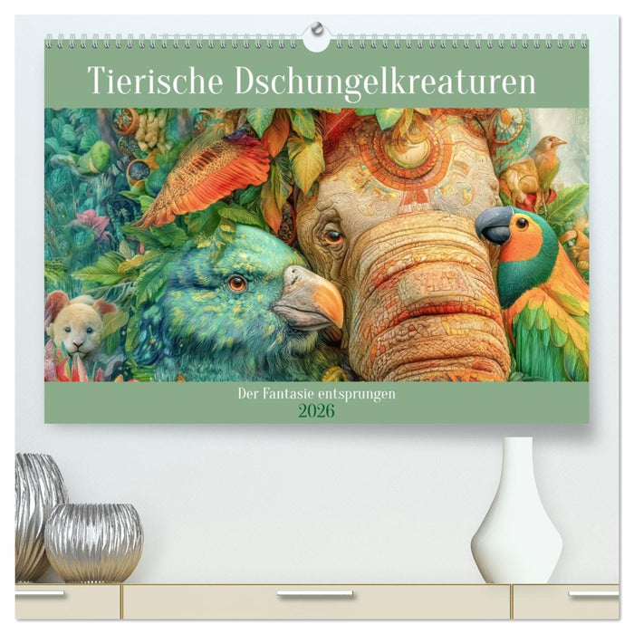 Tierische Dschungelkreaturen - Der Fantasie entsprungen (CALVENDO Premium Wandkalender 2026)