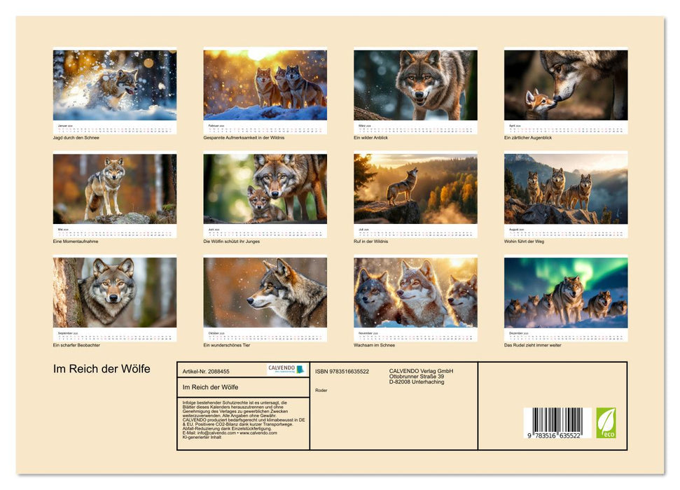 Im Reich der Wölfe (CALVENDO Premium Wandkalender 2026)