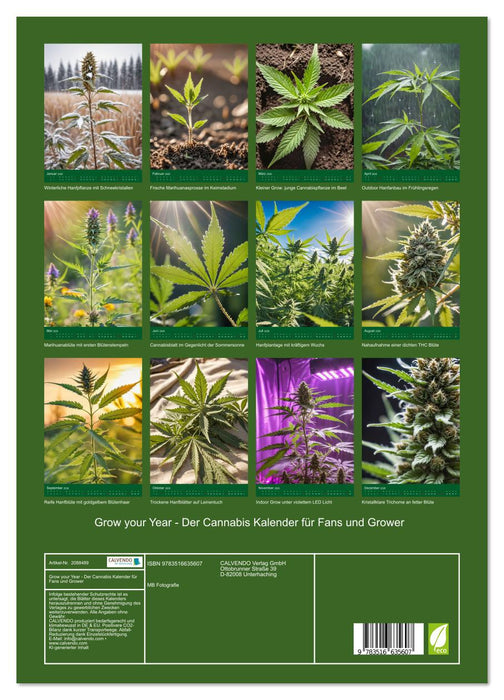 Grow your Year - Der Cannabis Kalender für Fans und Grower (CALVENDO Premium Wandkalender 2026)