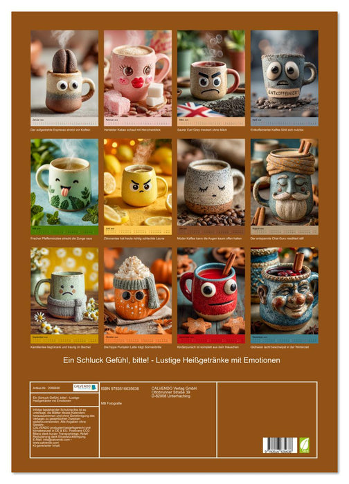 Ein Schluck Gefühl, bitte! - Lustige Heißgetränke mit Emotionen (CALVENDO Wandkalender 2026)