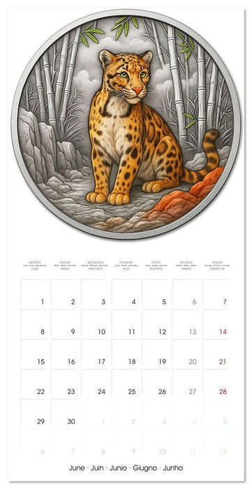 Silver Coin Big Cats (CALVENDO Monthly Calendar 2026)