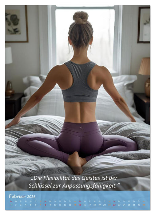 Yoga im Bett (CALVENDO Wandkalender 2026)
