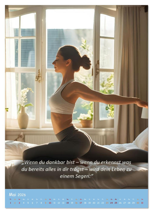 Yoga im Bett (CALVENDO Wandkalender 2026)