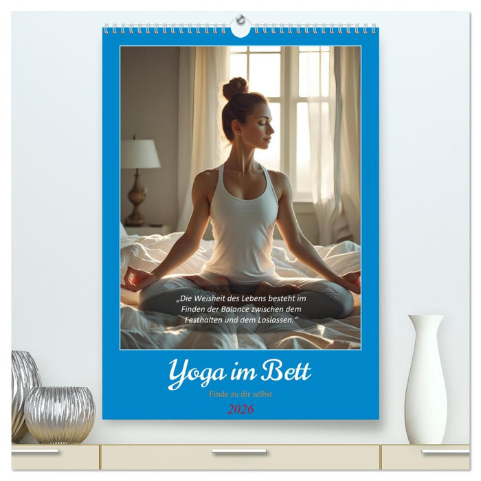 Yoga im Bett (CALVENDO Premium Wandkalender 2026)