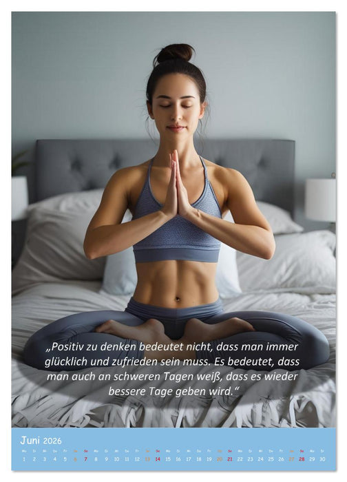 Yoga im Bett (CALVENDO Premium Wandkalender 2026)