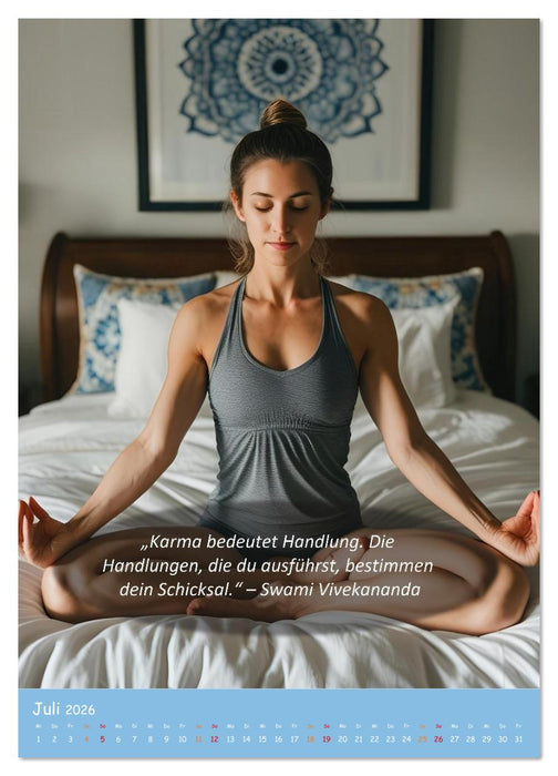 Yoga im Bett (CALVENDO Premium Wandkalender 2026)