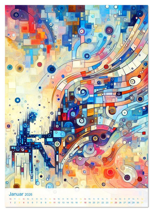 Synästhetische Kunst - Musik in Farben und Formen (CALVENDO Wandkalender 2026)
