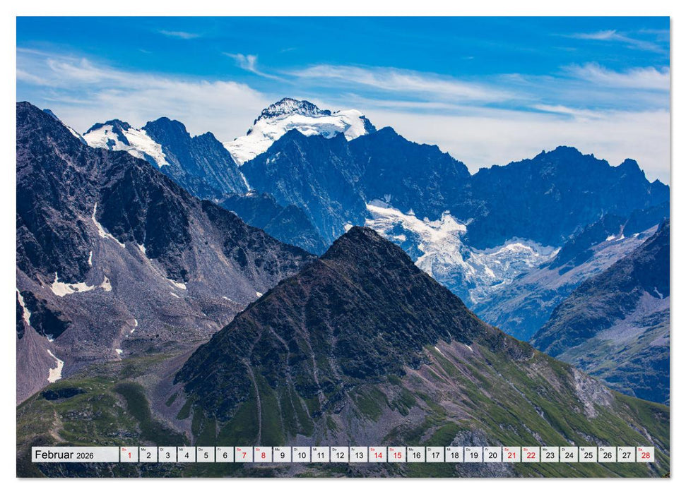 Die 12 dominantesten Berge der Alpen (CALVENDO Wandkalender 2026)
