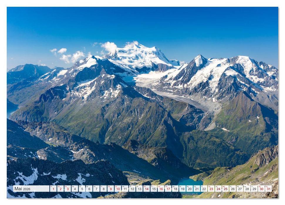 Die 12 dominantesten Berge der Alpen (CALVENDO Wandkalender 2026)