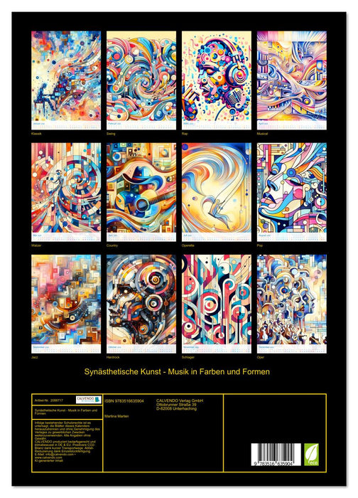 Synästhetische Kunst - Musik in Farben und Formen (CALVENDO Premium Wandkalender 2026)