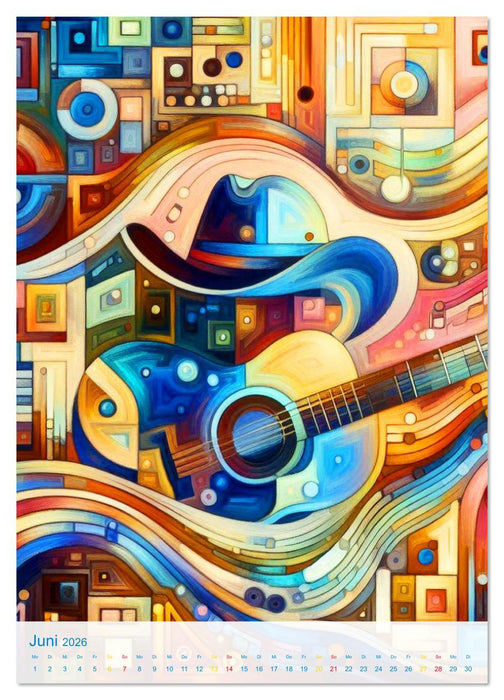 Synästhetische Kunst - Musik in Farben und Formen (CALVENDO Premium Wandkalender 2026)