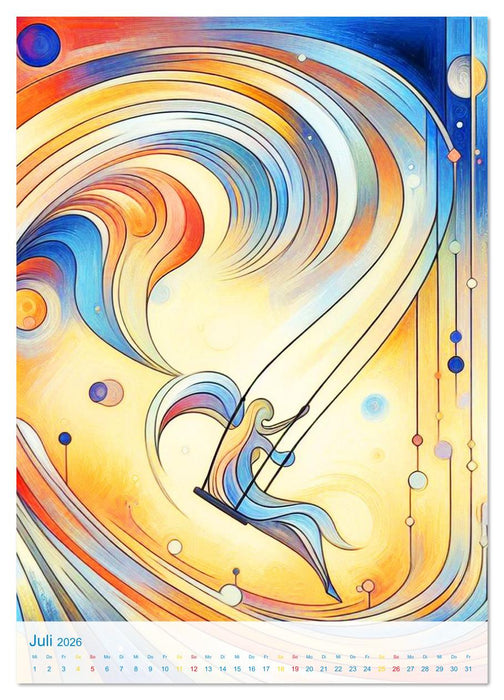 Synästhetische Kunst - Musik in Farben und Formen (CALVENDO Premium Wandkalender 2026)