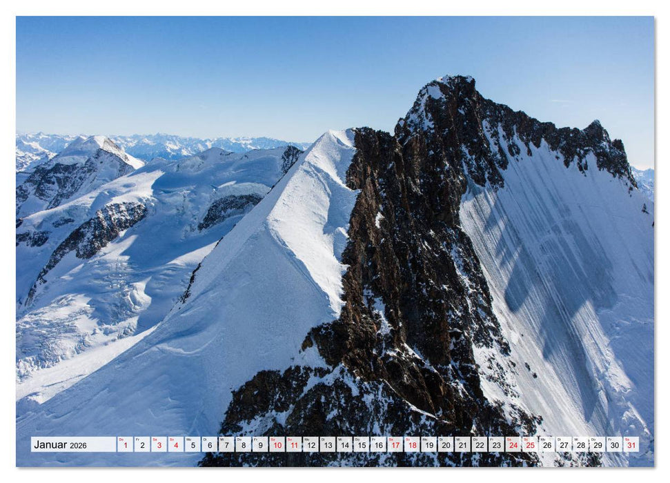 Die 12 dominantesten Berge der Alpen (CALVENDO Premium Wandkalender 2026)