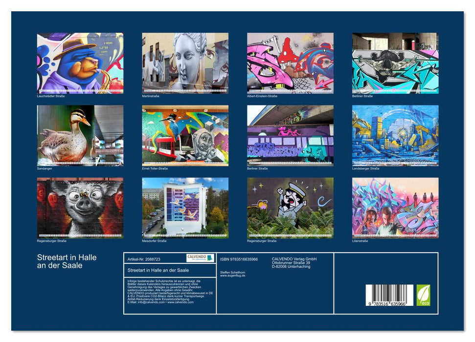 Streetart in Halle an der Saale (CALVENDO Wandkalender 2026)