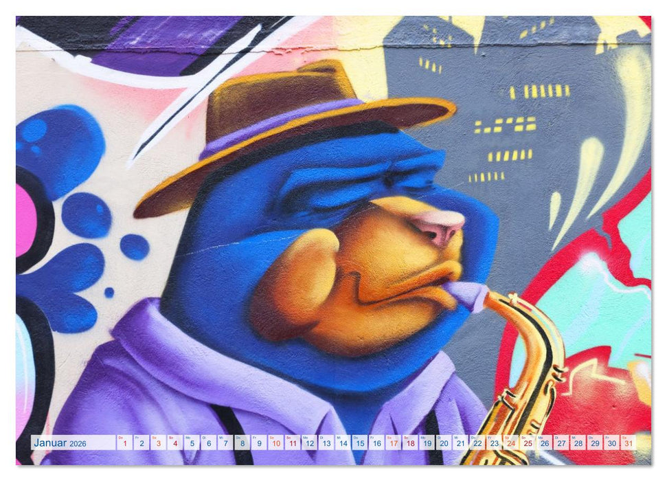 Streetart in Halle an der Saale (CALVENDO Wandkalender 2026)