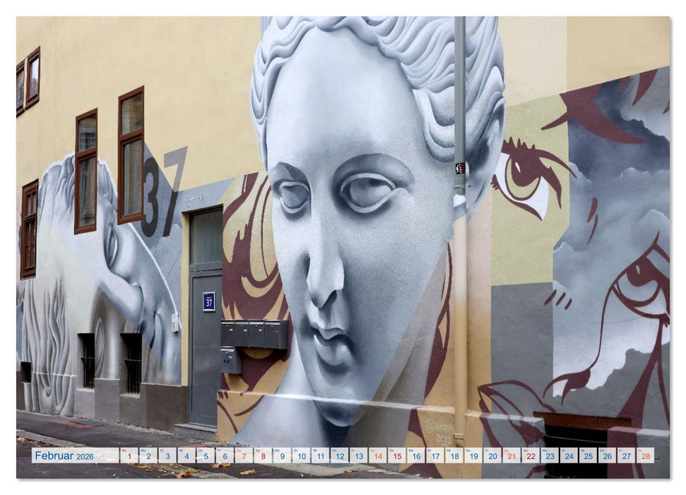 Streetart in Halle an der Saale (CALVENDO Wandkalender 2026)