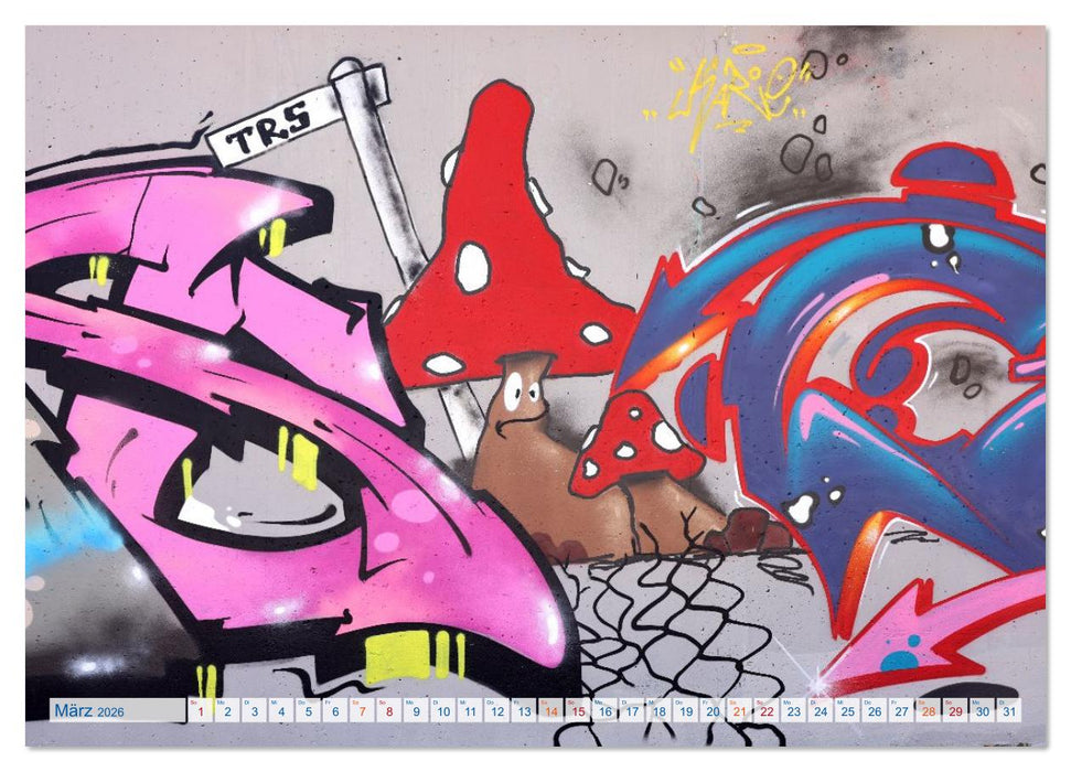 Streetart in Halle an der Saale (CALVENDO Wandkalender 2026)